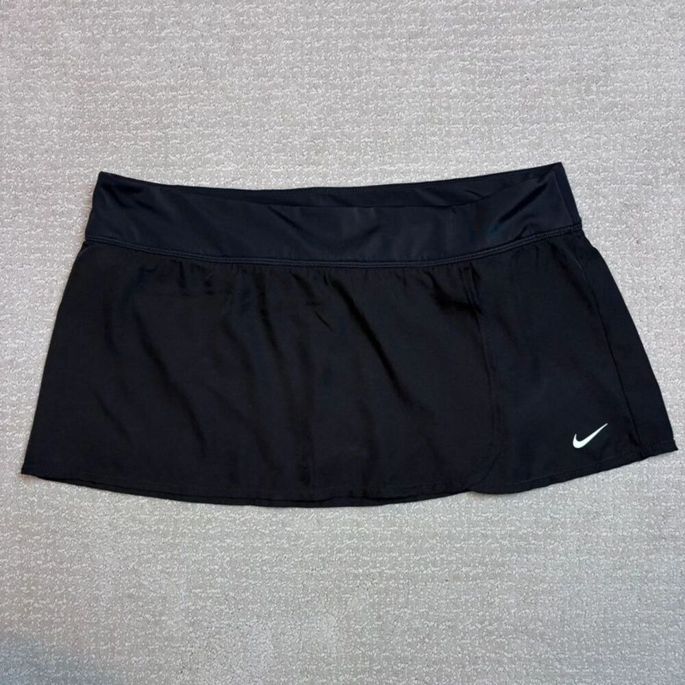 Women’s Nike Black Boardskirt Bathing Suit Bottom Active Skort Swimsuit Sz XL
